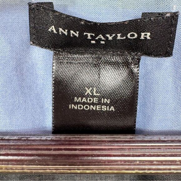 Ann Taylor Striped Long Sleeve Button Up Shirt Multicolor XL - Picture 8 of 10